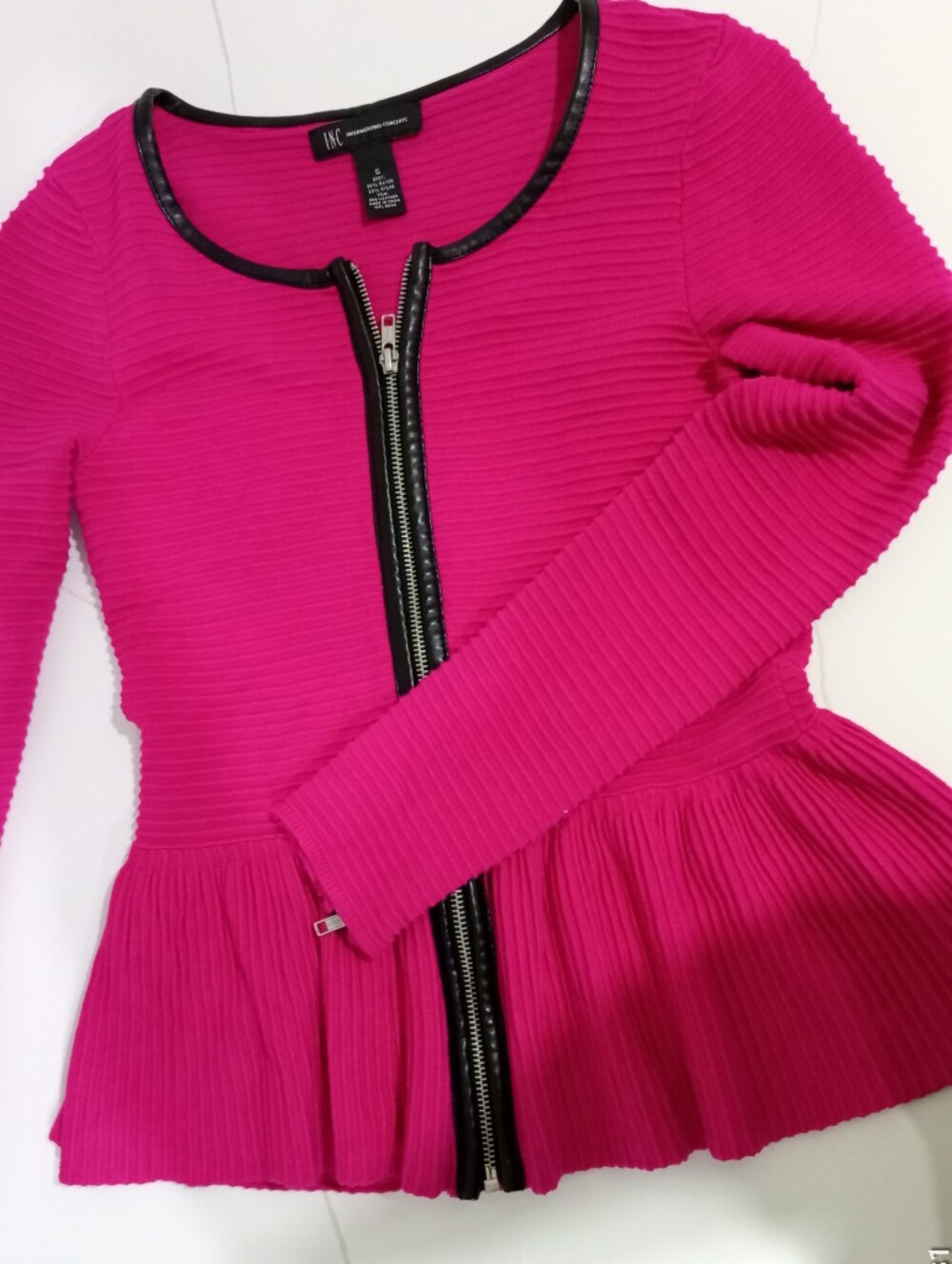 Women's Pink Formal Peplum Top